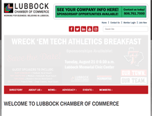 Tablet Screenshot of lubbockchamber.com